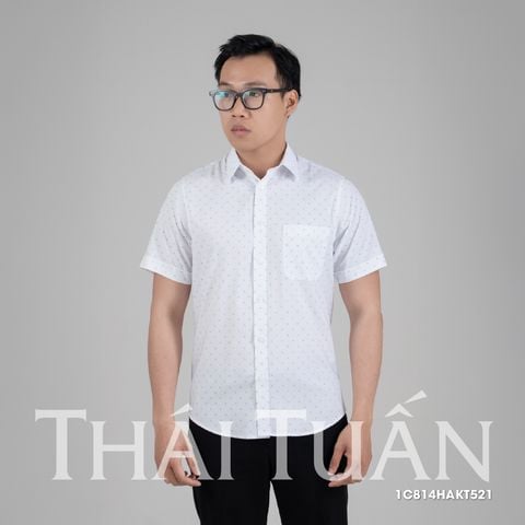 Áo sơ mi nam ngắn tay có túi có họa tiết hoa văn GENTITI by Thái Tuấn - 1C814HAKT521