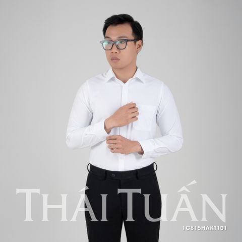 Áo sơ mi nam dài tay có túi màu trắng GENTITI by Thái Tuấn -  1C815HAKT101
