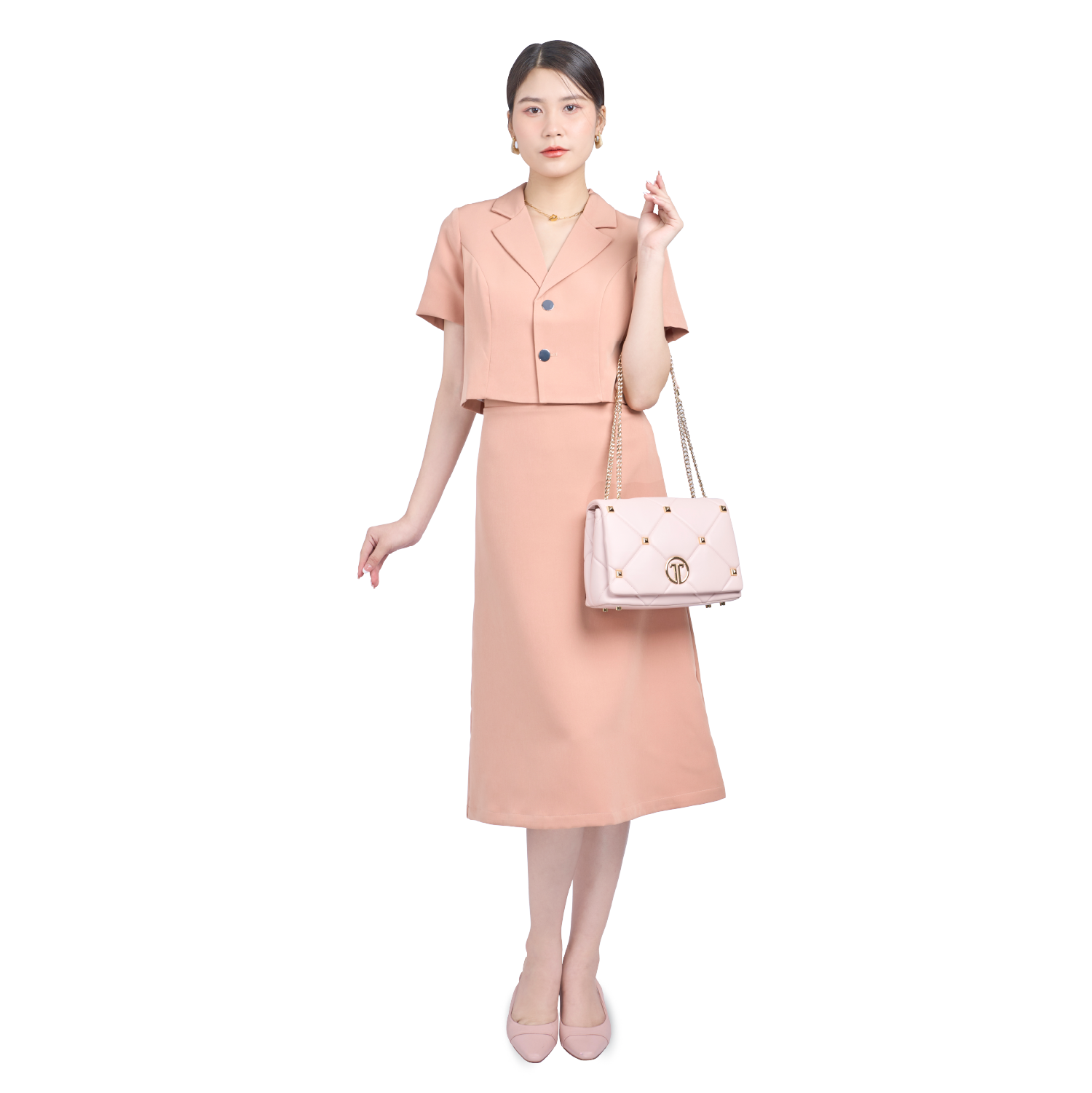 Áo Vest Nữ Tay Lửng Ngắn Nâu Sữa Thanh Lịch (Nhiều Size) 1E110023