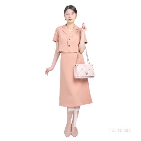 Áo Vest Nữ Tay Lửng Ngắn Nâu Sữa Thanh Lịch (Nhiều Size) 1E110023