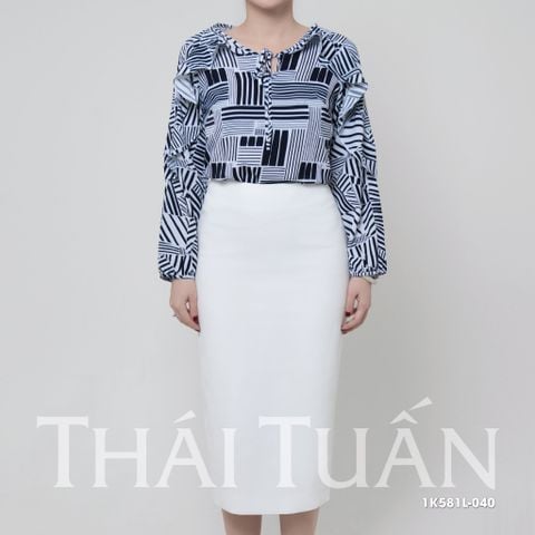 Áo Kiểu Nữ Cổ Bèo Tay Dài 1K581L040