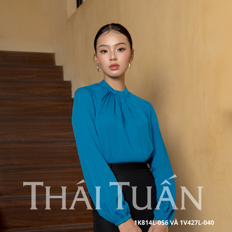 Áo Kiểu Nữ Thời Trang Màu Xanh 1K814L056
