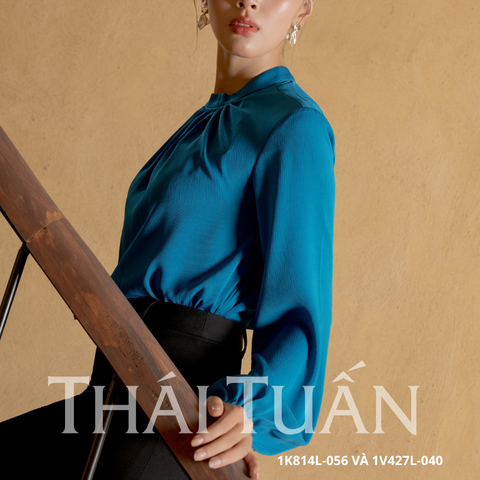 Áo Kiểu Nữ Thời Trang Màu Xanh 1K814L056