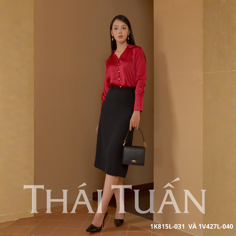 Áo Sơ Mi Nữ Thời Trang Màu Đỏ 1K815L031
