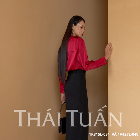 Áo Sơ Mi Nữ Thời Trang Màu Đỏ 1K815L031