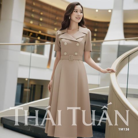 Đầm Nữ Công Sở Đai Eo Sang Trọng 1M138L