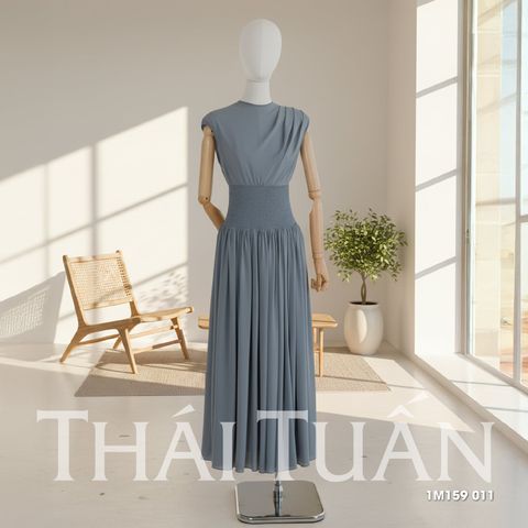 Nữ Thời Trang Công Sở Cổ Tròn Sát Dáng Xòe Sang Trọng 1M159 Đầm