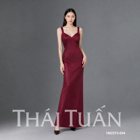 Đầm Kiểu Nữ Chất Liệu Trơn Ánh Sao Màu Mận 1M2372-034