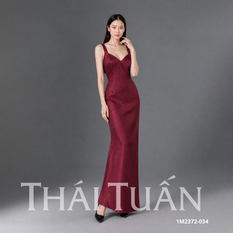Đầm Kiểu Nữ Chất Liệu Trơn Ánh Sao Màu Mận 1M2372-034