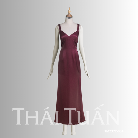 Đầm Kiểu Nữ Chất Liệu Trơn Ánh Sao Màu Mận 1M2372-034