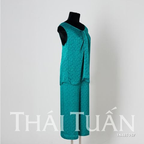 Bộ Đồ Nữ Gấm Hoa Cổ Cách Điệu Sang Trọng 1N48S