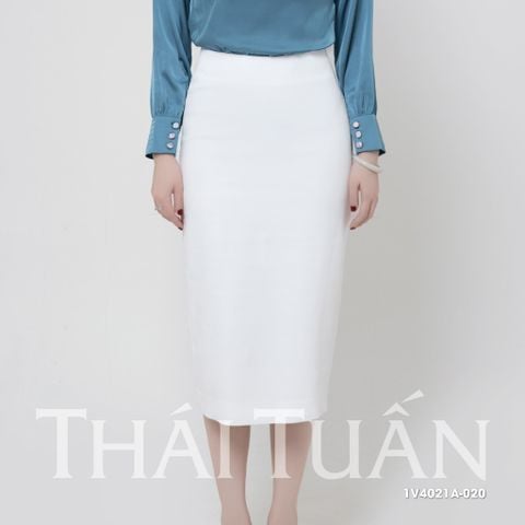 Chân váy Nữ Bút Chì Có Xẻ Sau Màu Trắng 1V4021A020