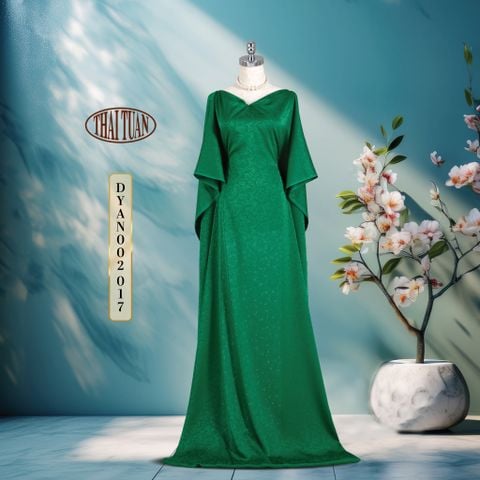 DYAN002017 Vải Gấm Mộc Vân Màu Xanh Lá 1m15 x 2m5