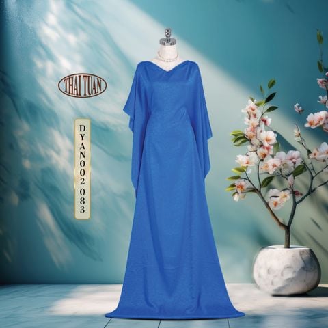 DYAN002083 Vải Gấm Mộc Vân Màu Xanh Dương 1m15 x 2m6