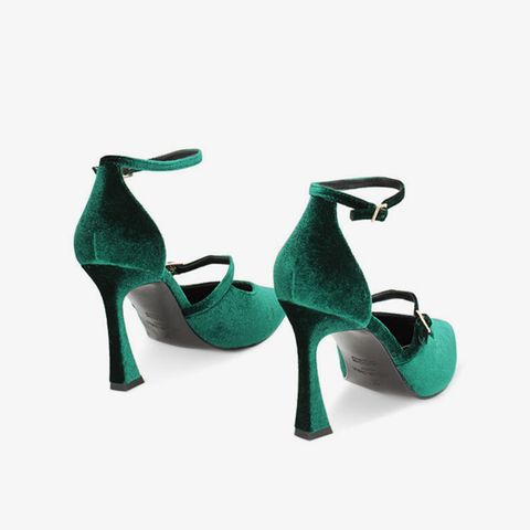 Giày Nữ Primadonna Collection Women Shoes Open Shank Velvet Verd