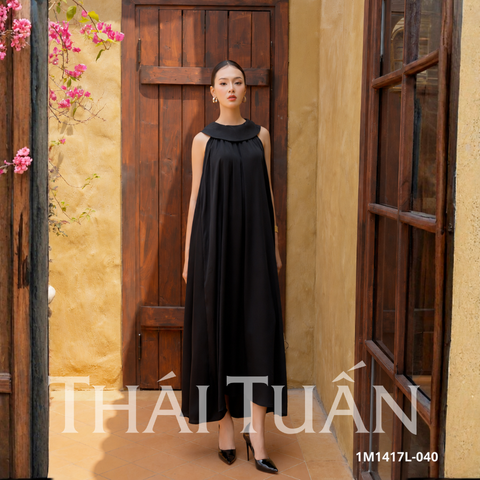Đầm Nữ Thời Trang Dáng Rộng Màu Đen 1M214L040