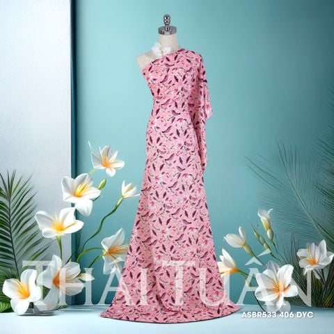 Vải In Bông Đều Kháng Khuẩn Họa Tiết Đỏ Cam Khổ 1m50 x 2m ASBR533506DYC