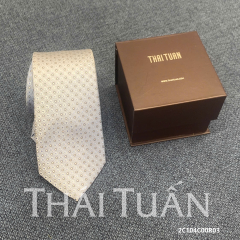 Cravat Hoa Văn 3D Màu Bạc Ánh 2C104C00R03
