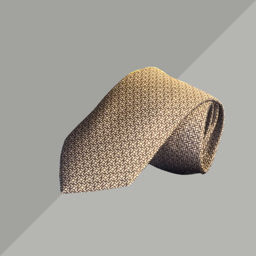 Cravat Dệt Hoa Văn 3D Màu Gold 2C130C00R04