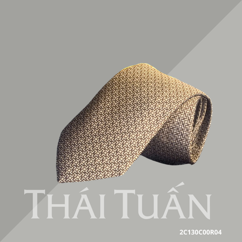 Cravat Dệt Hoa Văn 3D Màu Gold 2C130C00R04