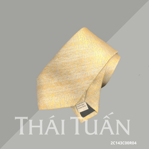 Cravat Dệt Hoa Văn 3D Màu Vàng Gold 2C143C00R04