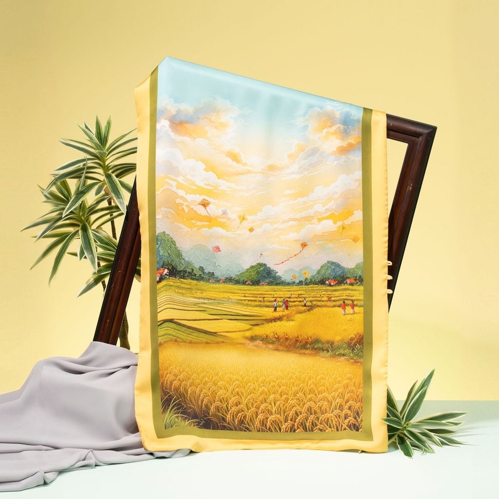 Khăn Choàng Chữ Nhật In 2 Lớp Cao Cấp 55x180cm 2S03NAB2R01