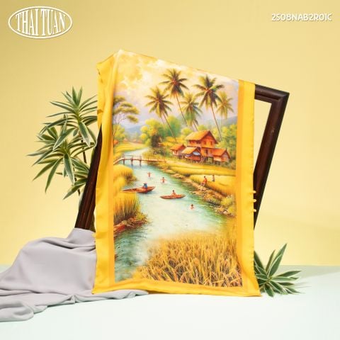 Khăn Choàng Chữ Nhật In 2 Lớp Cao Cấp 55x180cm 2S08NAB2R01
