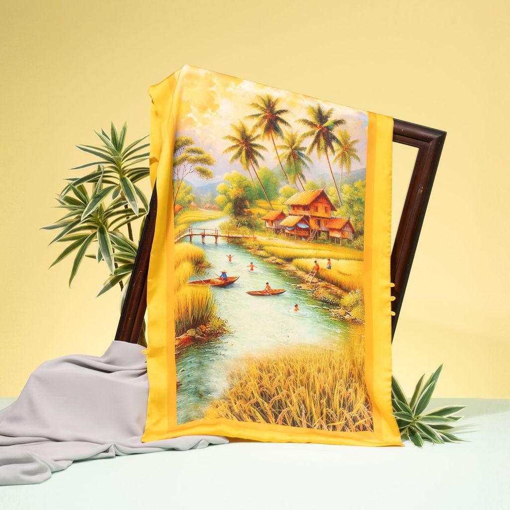 Khăn Choàng Chữ Nhật In 2 Lớp Cao Cấp 55x180cm 2S08NAB2R01