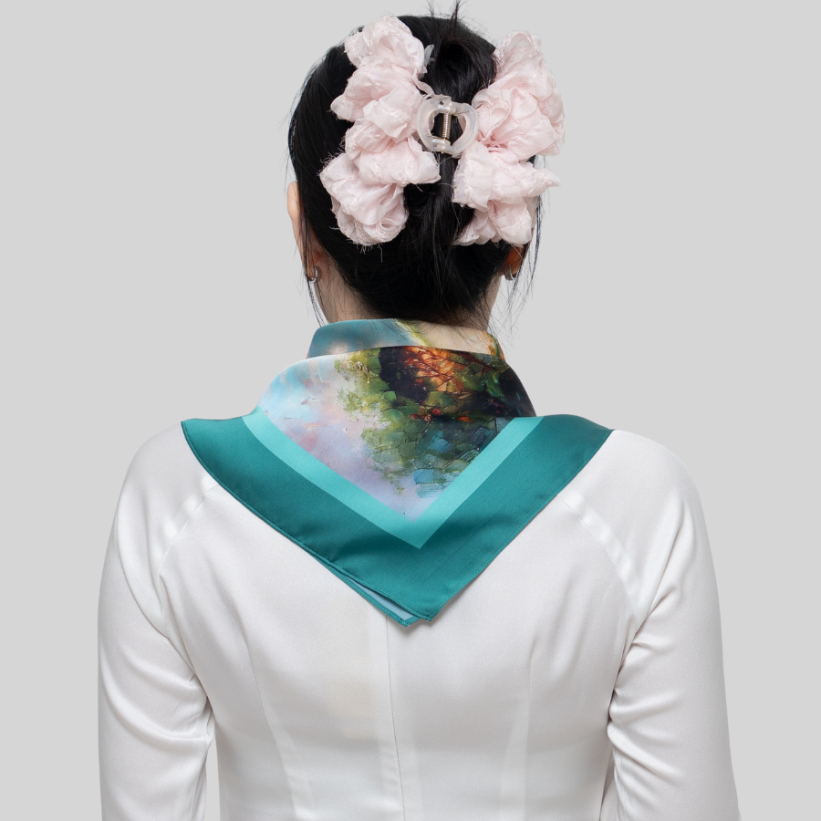 Khăn Choàng Vuông Cao Cấp 1 Lớp 45x45cm 2S16NA45