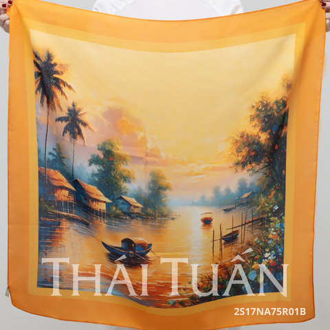 Khăn Choàng Vuông Cao Cấp 1 Lớp 75x75cm 2S17NA75