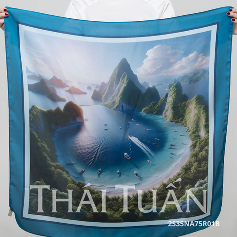 Khăn Choàng Vuông Cao Cấp 1 Lớp 75x75cm 2S35NA75