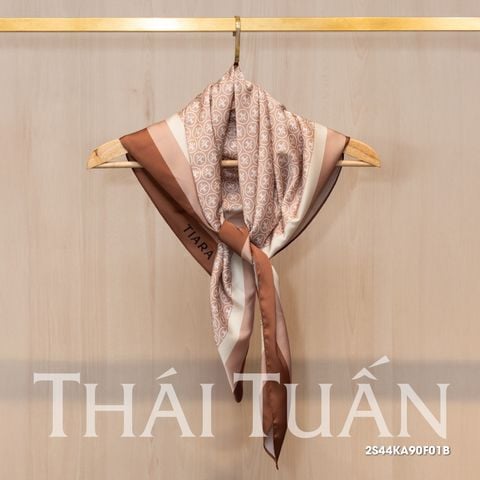 2S44KA90F01B Khăn Choàng Vuông Cao Cấp 1 Lớp 90x90 cm