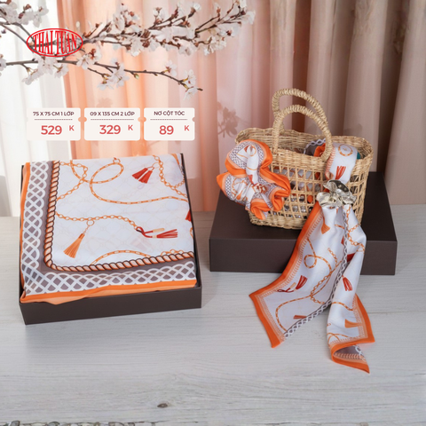Combo Khăn Choàng Cao Cấp Thái Tuấn 2S49NA75