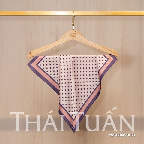 2S54KB45F01C Khăn Choàng Vuông Cao Cấp 1 Lớp 45x45 cm