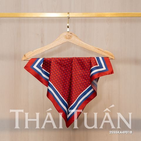 2S55KA4F01B Khăn Choàng Vuông Cao Cấp 1 Lớp 45x45 cm