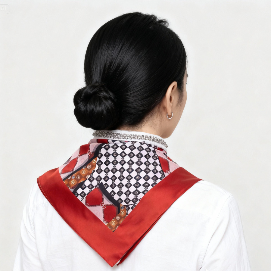 Khăn Choàng Vuông Cao Cấp 1 Lớp 75x75cm 2S57KA75F01B