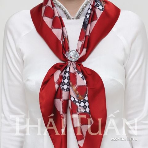 Khăn Choàng Vuông Cao Cấp 1 Lớp 75x75cm 2S57KA75F01B