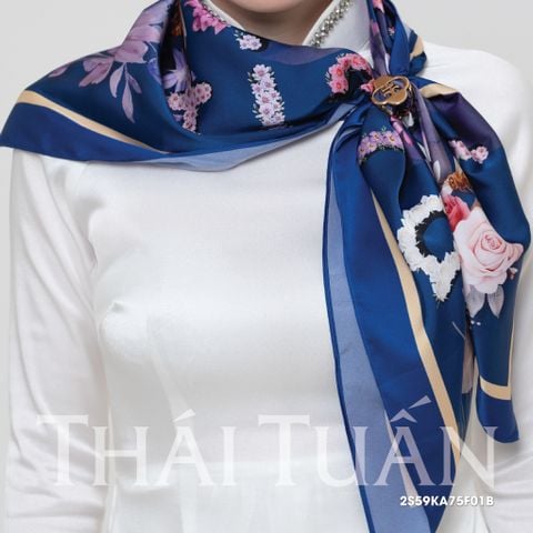 Khăn Choàng Vuông Cao Cấp 1 Lớp 75x75cm 2S59KA75F01B