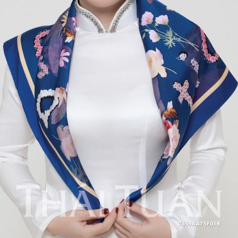 Khăn Choàng Vuông Cao Cấp 1 Lớp 75x75cm 2S59KA75F01B