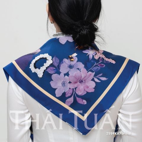 Khăn Choàng Vuông Cao Cấp 1 Lớp 75x75cm 2S59KA75F01B