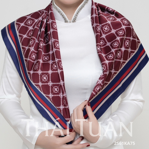 Khăn Choàng Vuông Cao Cấp 1 Lớp 75x75cm 2S61KA75