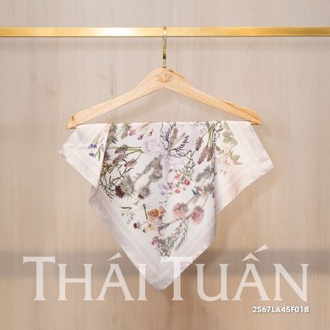 2S67LA45F01B Khăn Choàng Vuông Cao Cấp 1 Lớp 45x45 cm