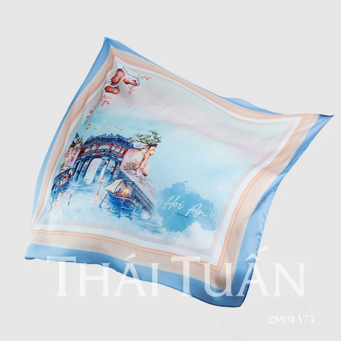 Khăn Choàng Vuông 1 Lớp In Họa Tiết 75x75cm 2S93IA75R01B