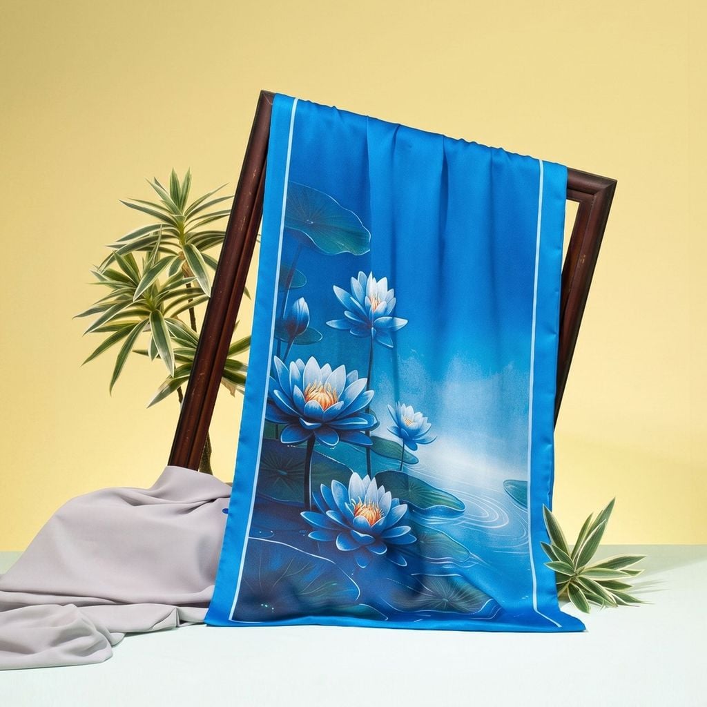 Khăn Choàng Chữ Nhật In 2 Lớp Cao Cấp 55x180cm 2S93NAB2R01C