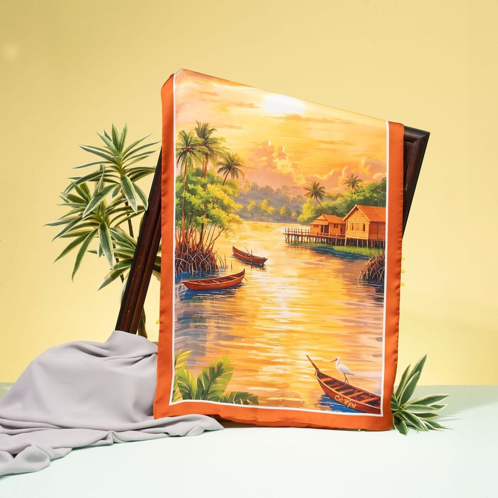 Khăn Choàng Chữ Nhật In 2 Lớp Cao Cấp 55x180cm 2S95NAB2R01