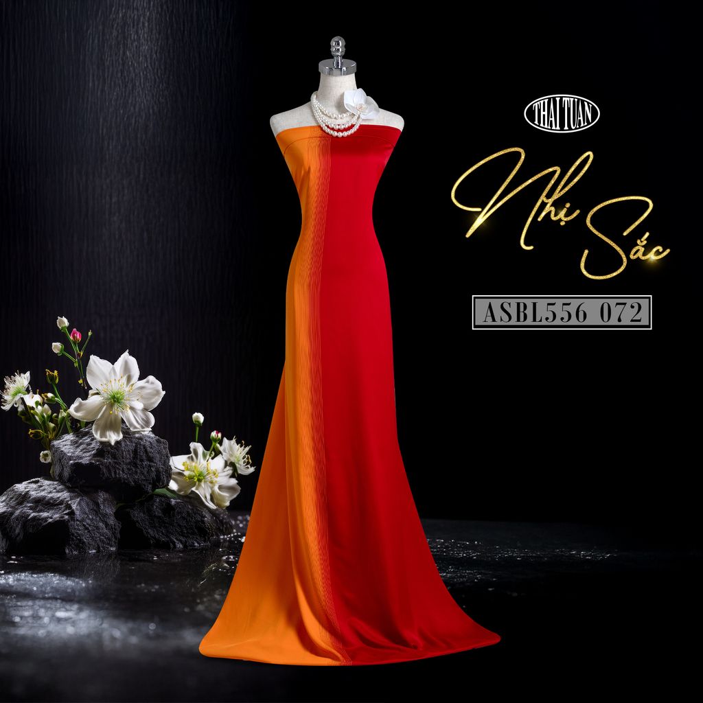 Vải In Hoa Văn Cách Điệu Nhẹ Màu Đỏ 2 Ánh Khổ 1m50 Dài 3m ASBL556072