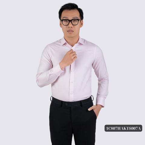 Áo sơ mi nam dài tay màu hồng nhạt GENTITI by Thái Tuấn - 1C807HAKTS007A