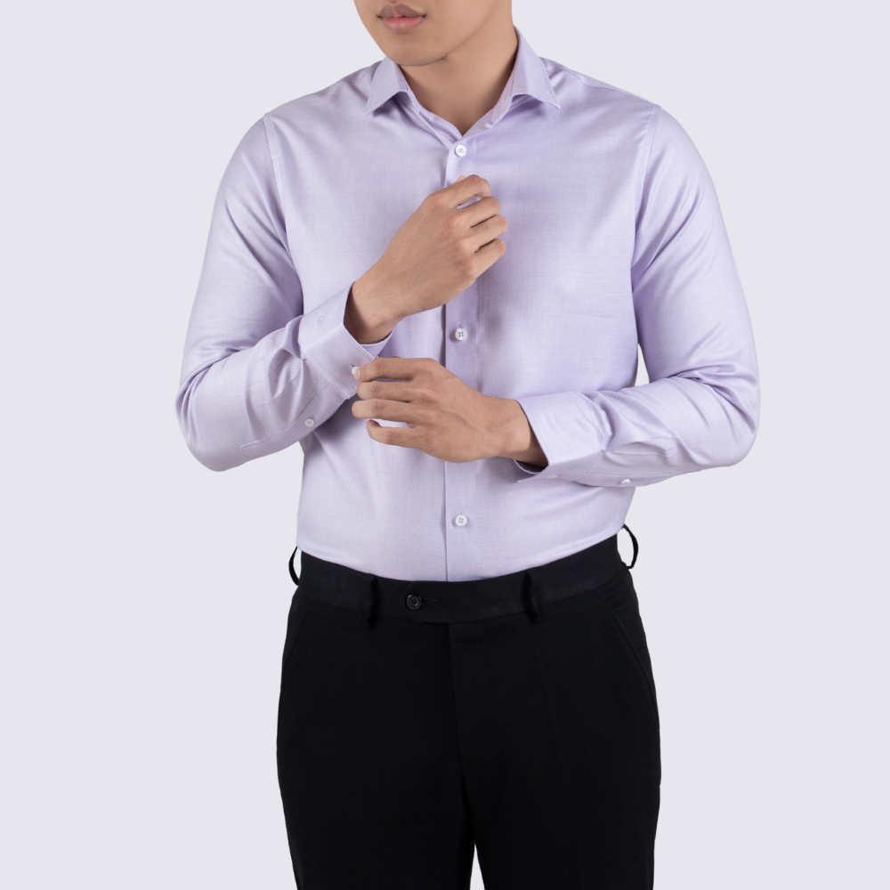 Áo sơ mi nam dài tay màu tím nhạt GENTITI by Thái Tuấn - 1C808HAKT030