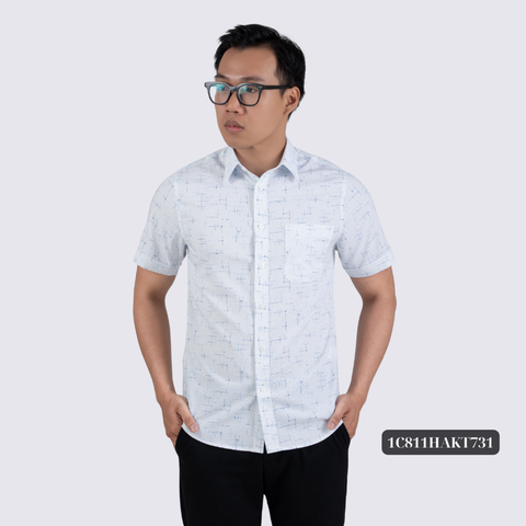 Áo sơ mi nam tay ngắn họa tiết hoa văn cách điệu GENTITI By Thái Tuấn - 1C811HAKT731