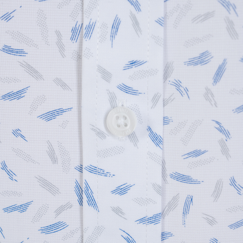 Áo sơ mi nam trắng họa tiết vệt xanh xám GENTITI By Thái Tuấn - 1C813HAKT121